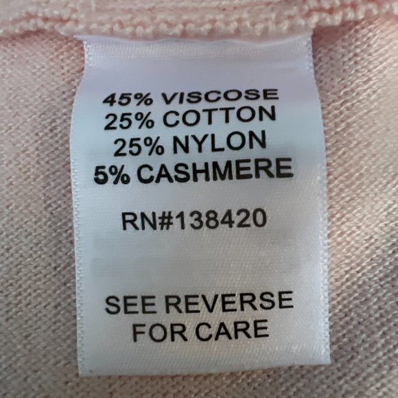 Etcetera Sweater L/Sleeve Split In Back Scoop Neck Pullover Knit  L/Pink Size XS - Picture 10 of 10